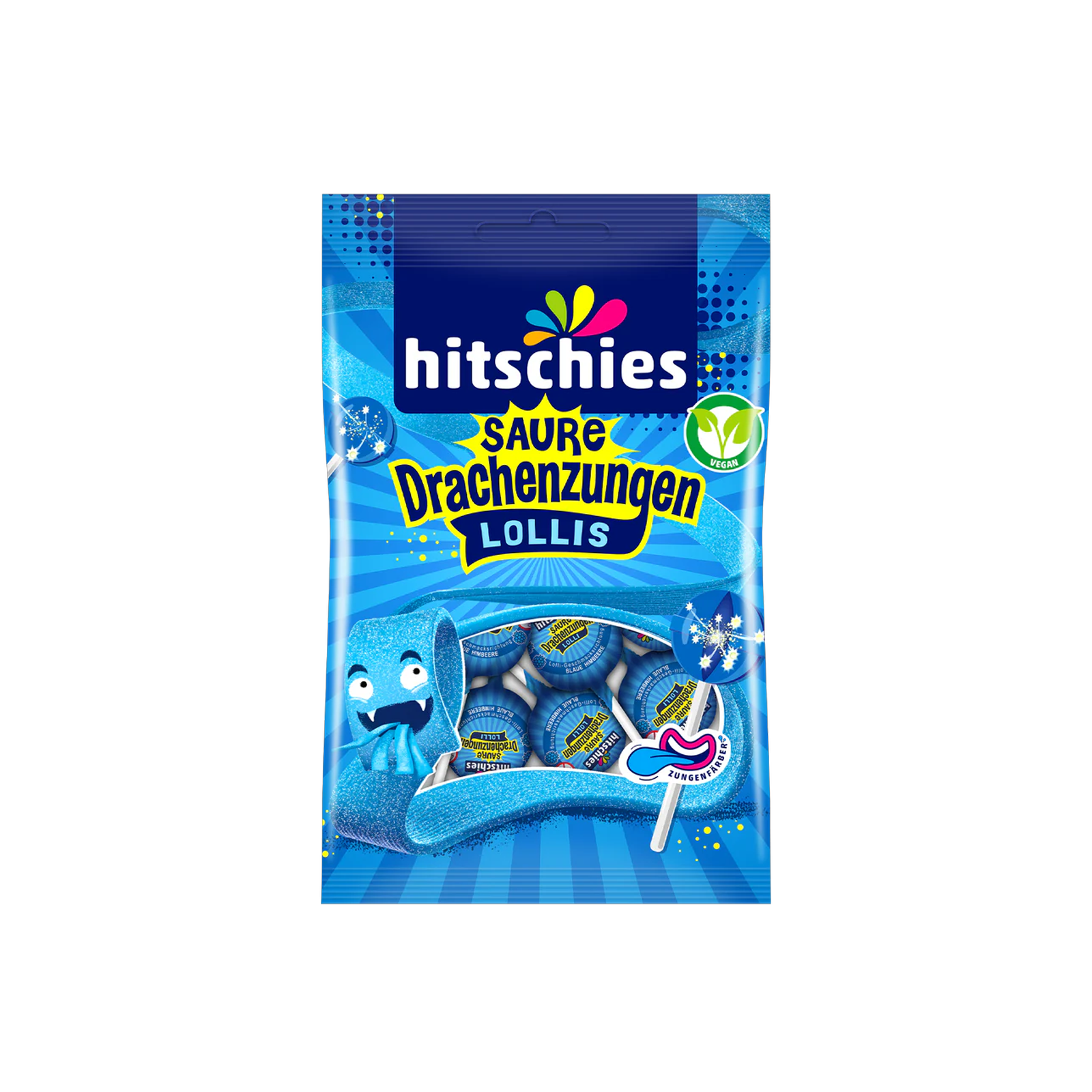 Hitschies - Saure Drachenzungen - Lollis - Blau 2