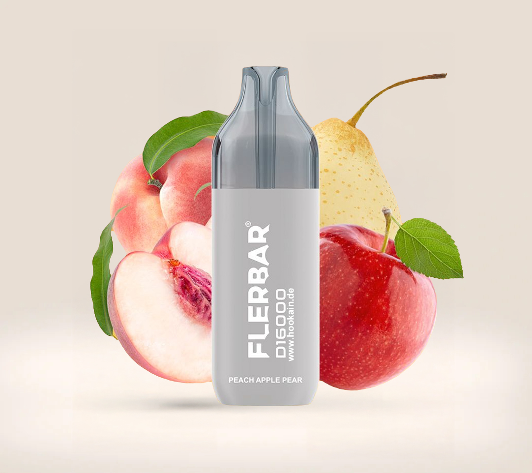Flerbar D16000 Peach Apple Pear 12 ml E-Zigarette – 16000 Züge