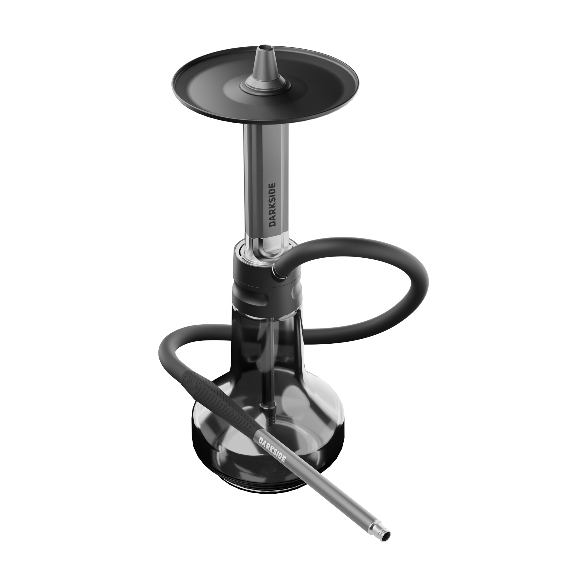 Darkside EVO Grau mit Glasbowl, Schlauch und Mundst&uuml;ck