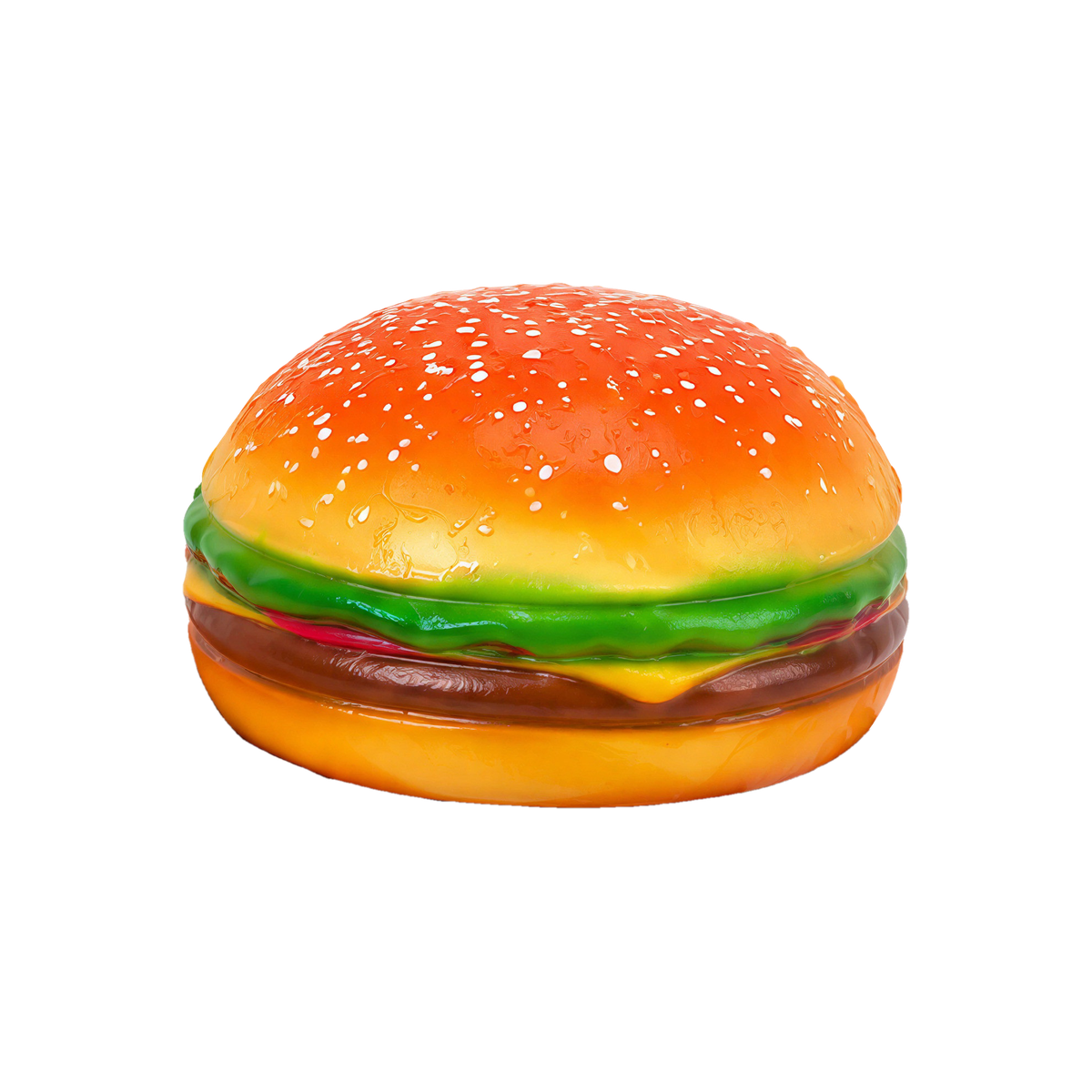 Squishy Hamburger mit Sesambr&ouml;tchen, Salat, K&auml;se und Patty