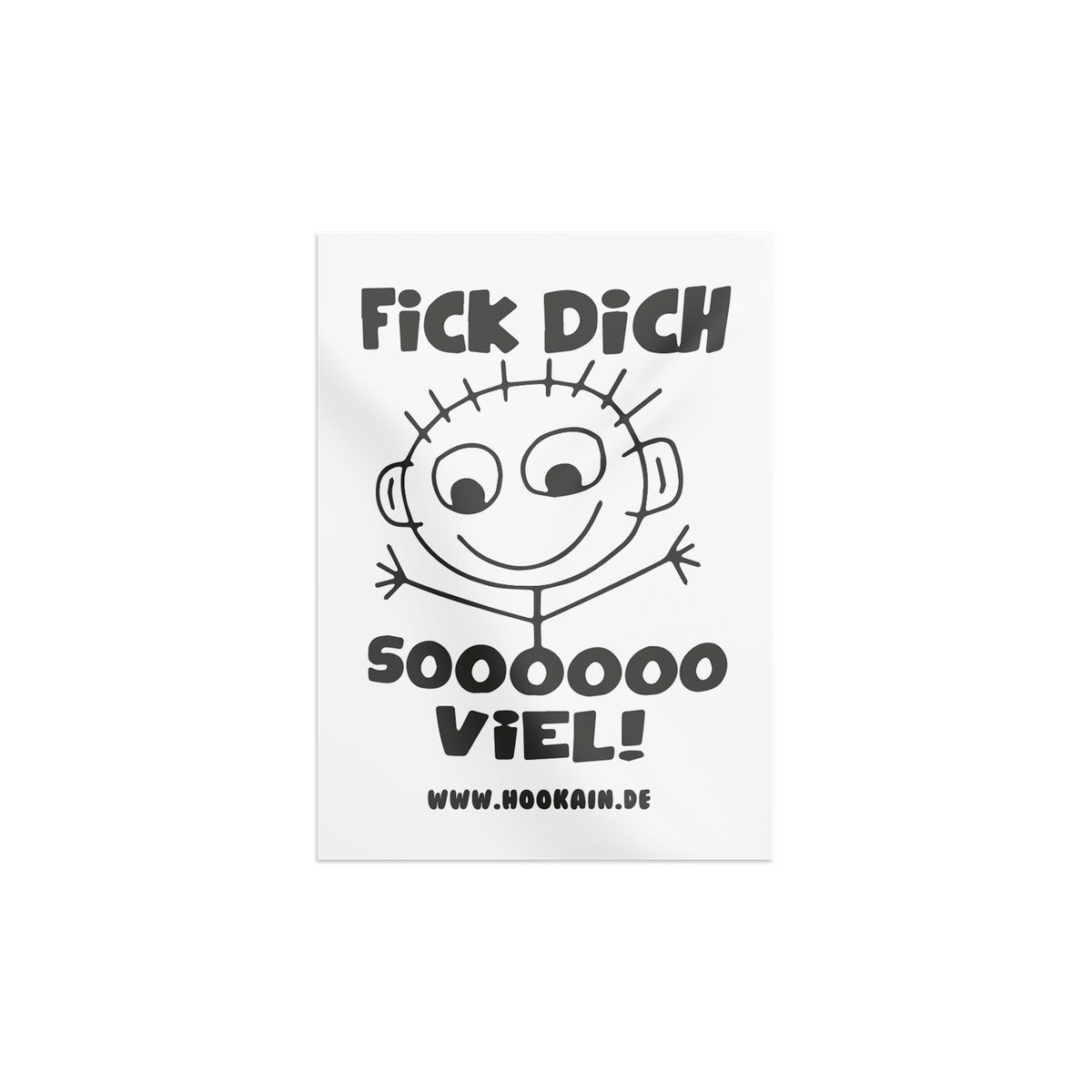 Hookain - Sticker - Fick dich soooooo viel! - Lustige Party Aufkleber - 5.2 x 7.4 cm