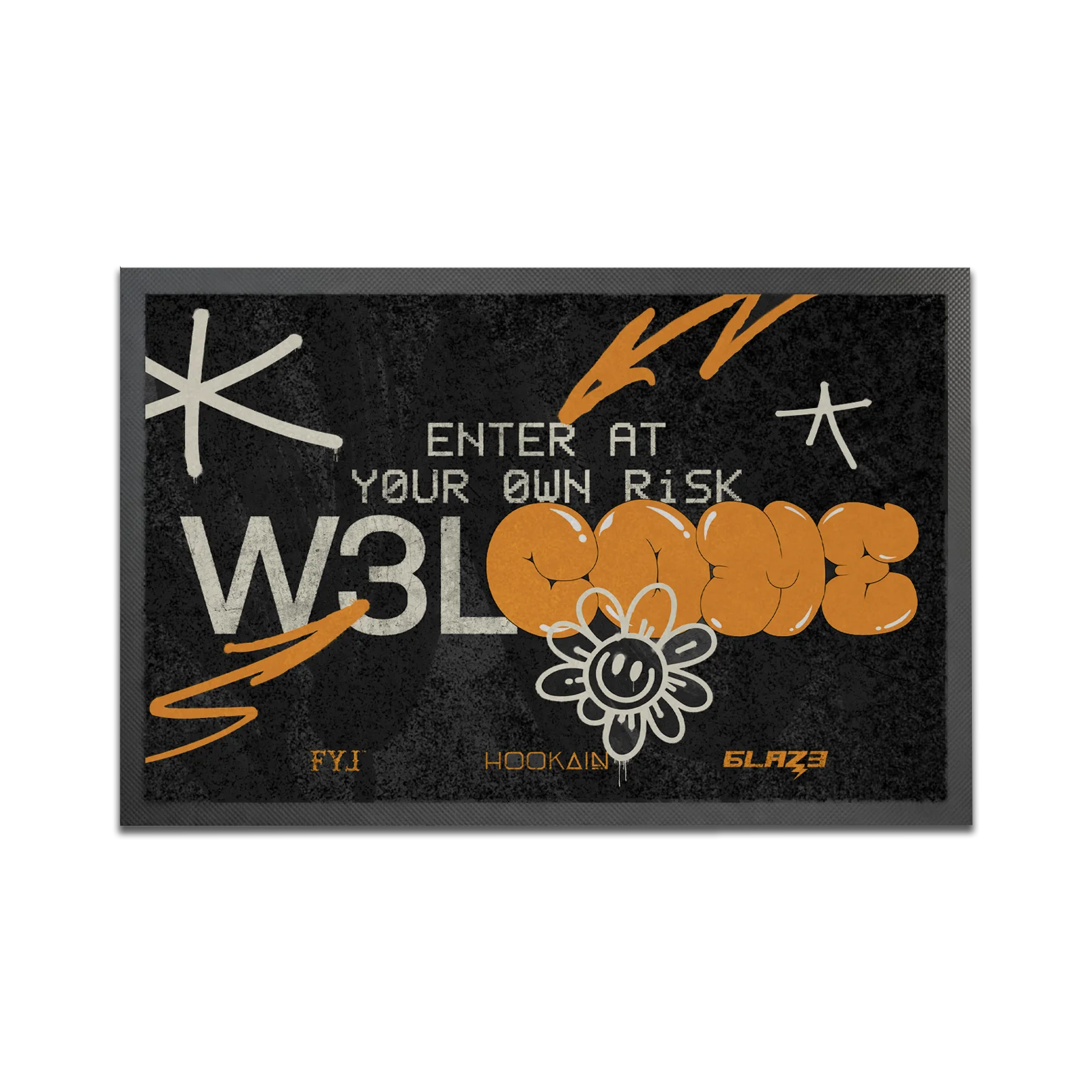 Hookain W3LCOME Fußmatte 60x40cm – limitiertes Design 1