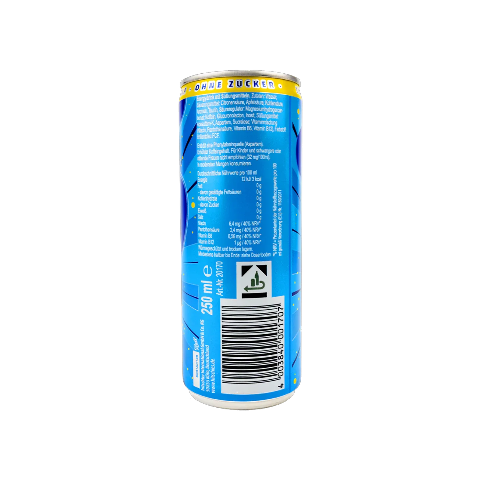 Hitshies - Saure Drachenzungen - Energy Zero - Blue 3