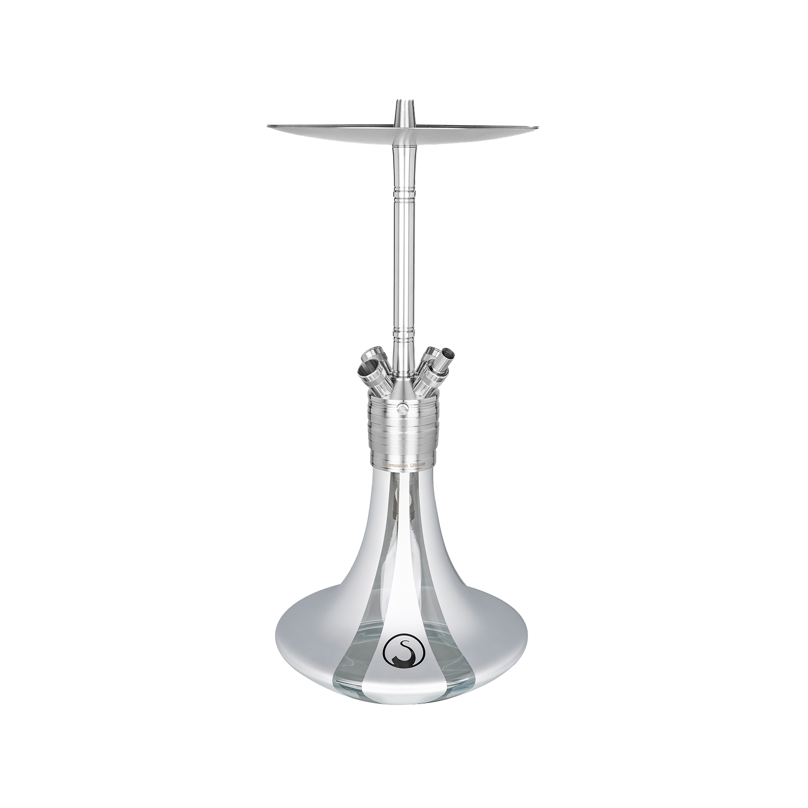 Steamulation Gen. III Silver Matt Metallic Shisha – Premium 4-Schlauch Wasserpfeife 1