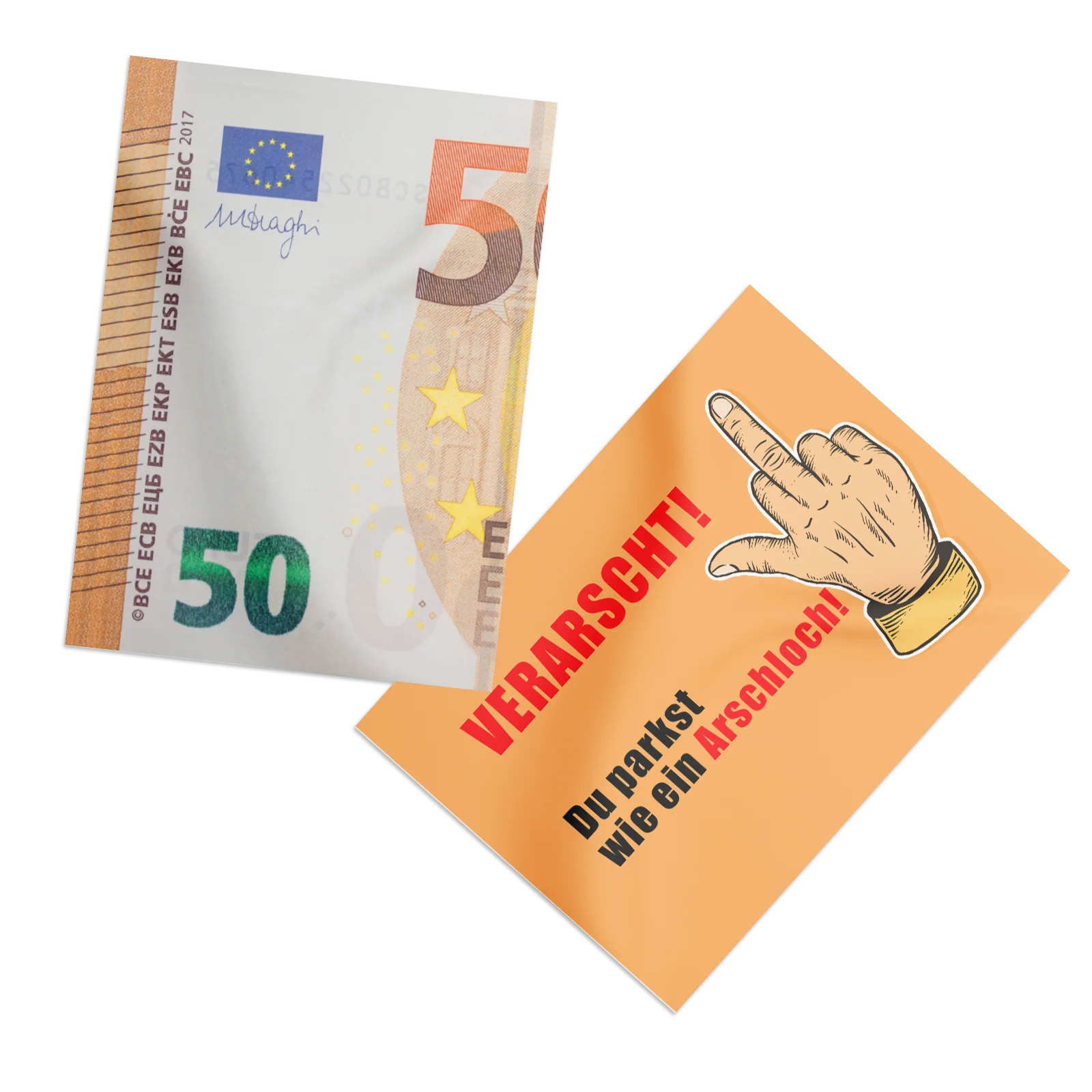 Hookain - Lustiger Sticker Bundle - 50er Booster Pack - Du parkst wie ein Arschloch - 50 Euro 3