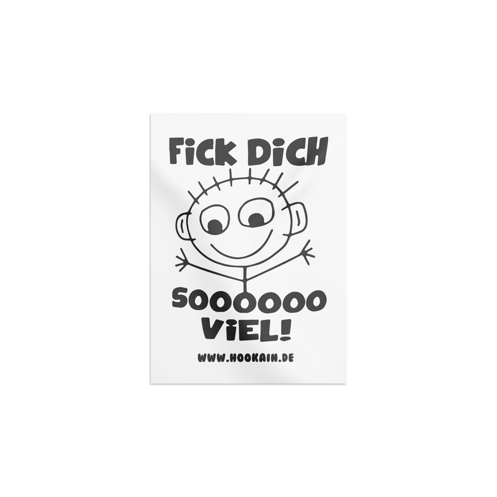 Hookain - Sticker - Fick dich soooooo viel! - Lustige Party Aufkleber - 5.2 x 7.4 cm