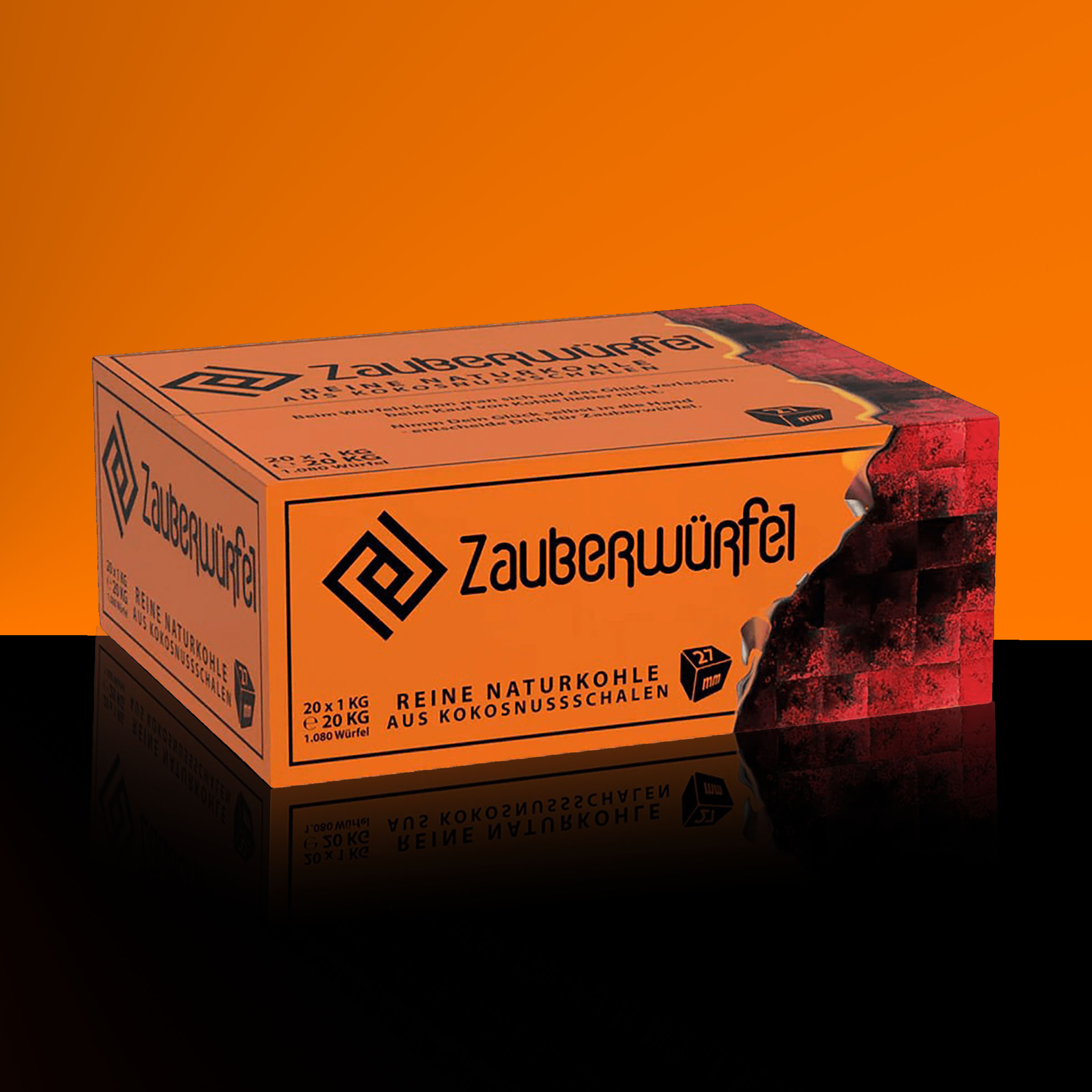 Zauberw&uuml;rfel Naturkohle 27mm 20kg Bundle - Bestelle im Hookain Online Shop