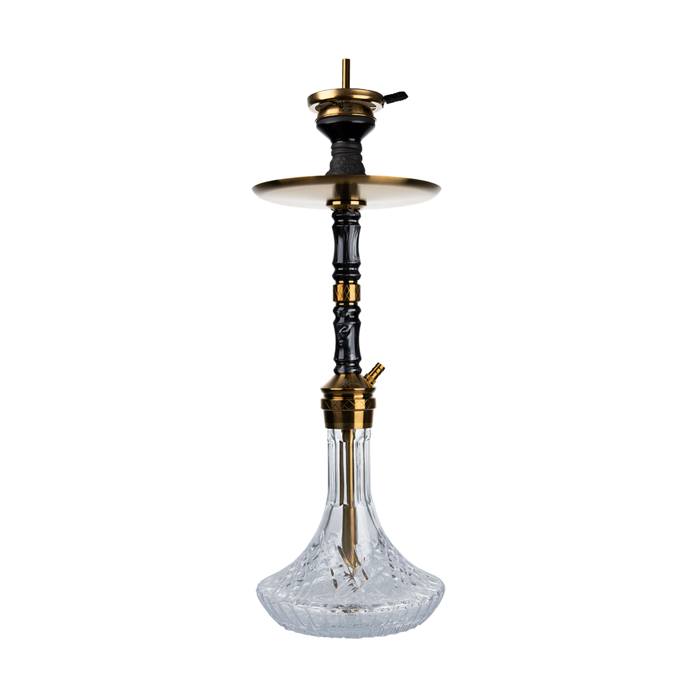 Jookah Edelstahl Shisha Set - Royal Flush - Gold - Black