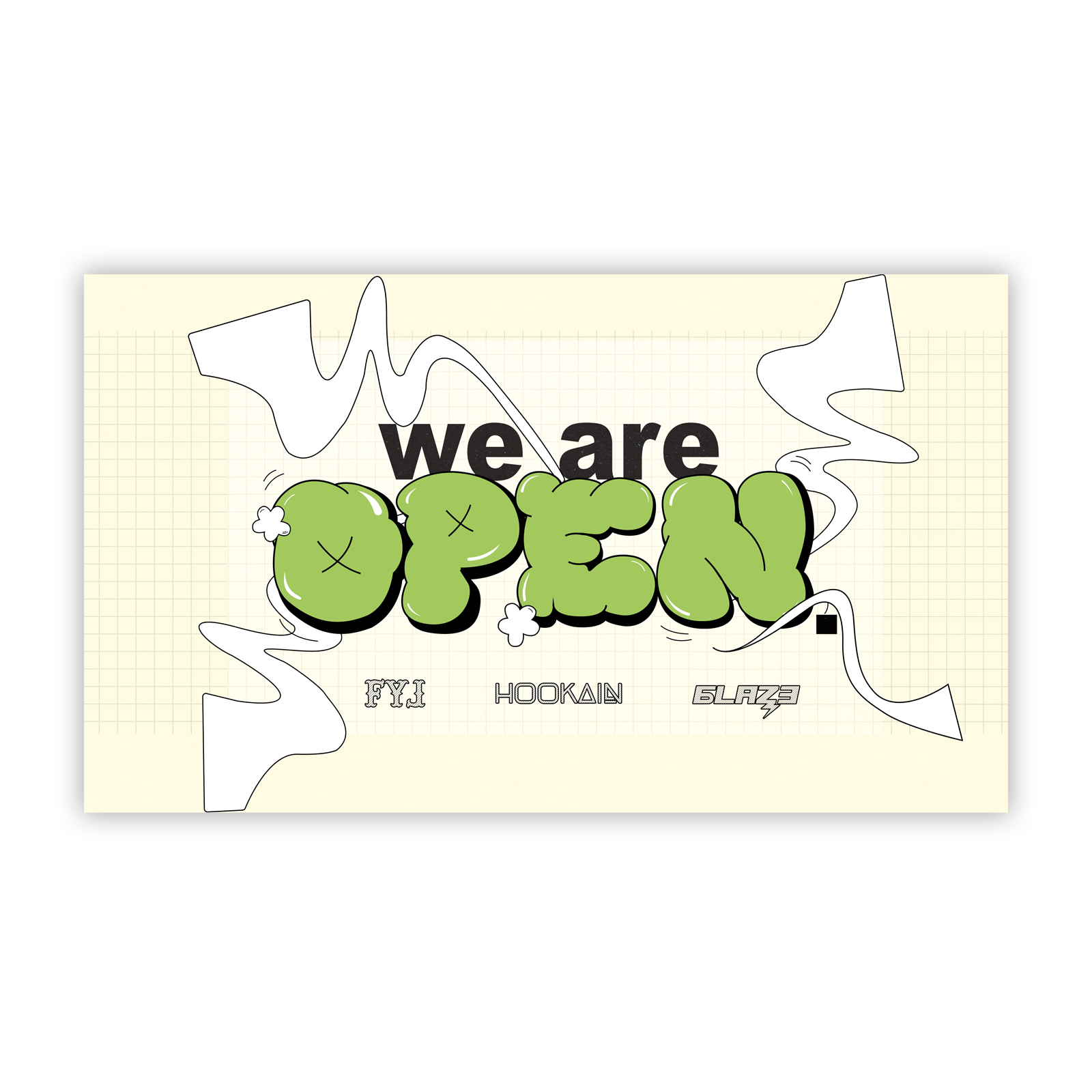 We Are Open Ladenschild &ndash; Perfekte Deko f&uuml;r Shisha-Fans | Jetzt bestellen - 1