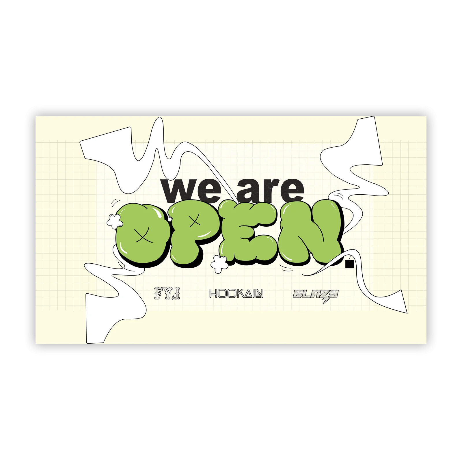 We Are Open Ladenschild &ndash; Perfekte Deko f&uuml;r Shisha-Fans | Jetzt bestellen - 1