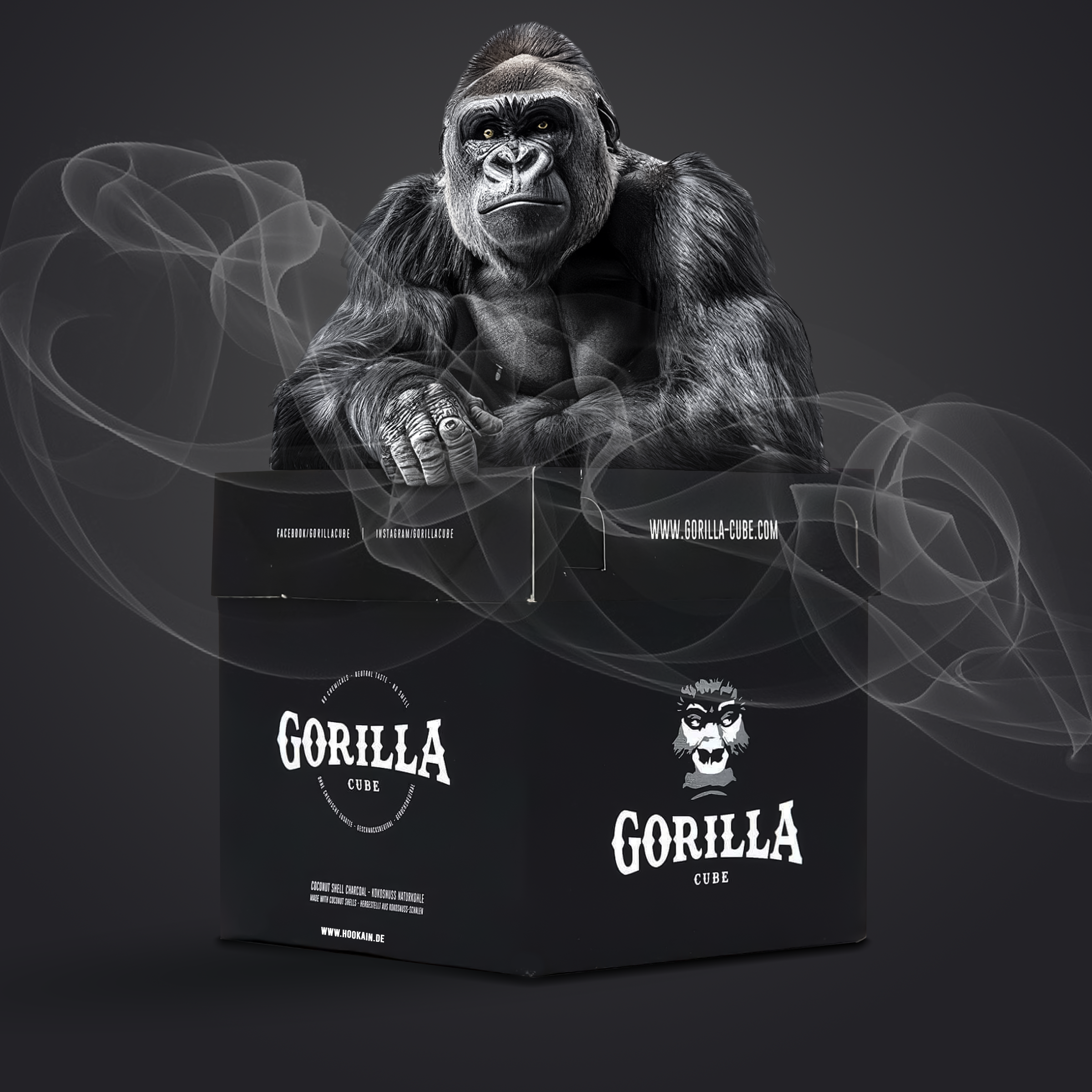 Gorilla 26er Naturkohle 1kg | Premium Shisha Kohle 1