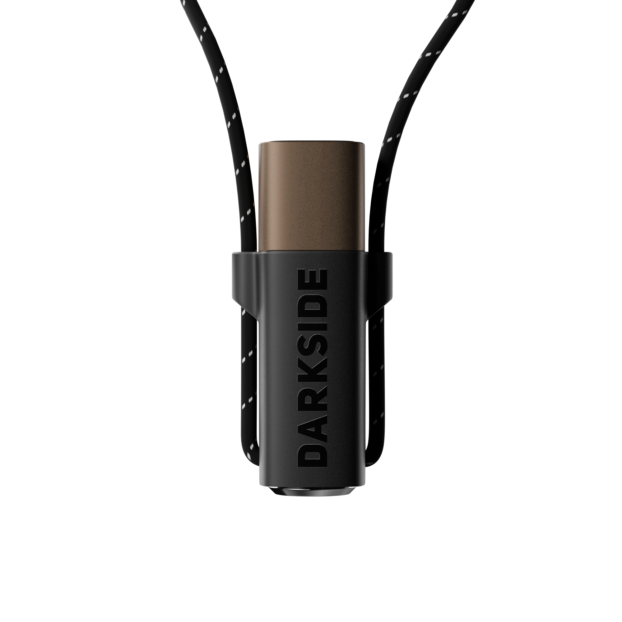 Darkside D-Stick Bronze im Etui, schmale Seitenansicht mit Schlaufe