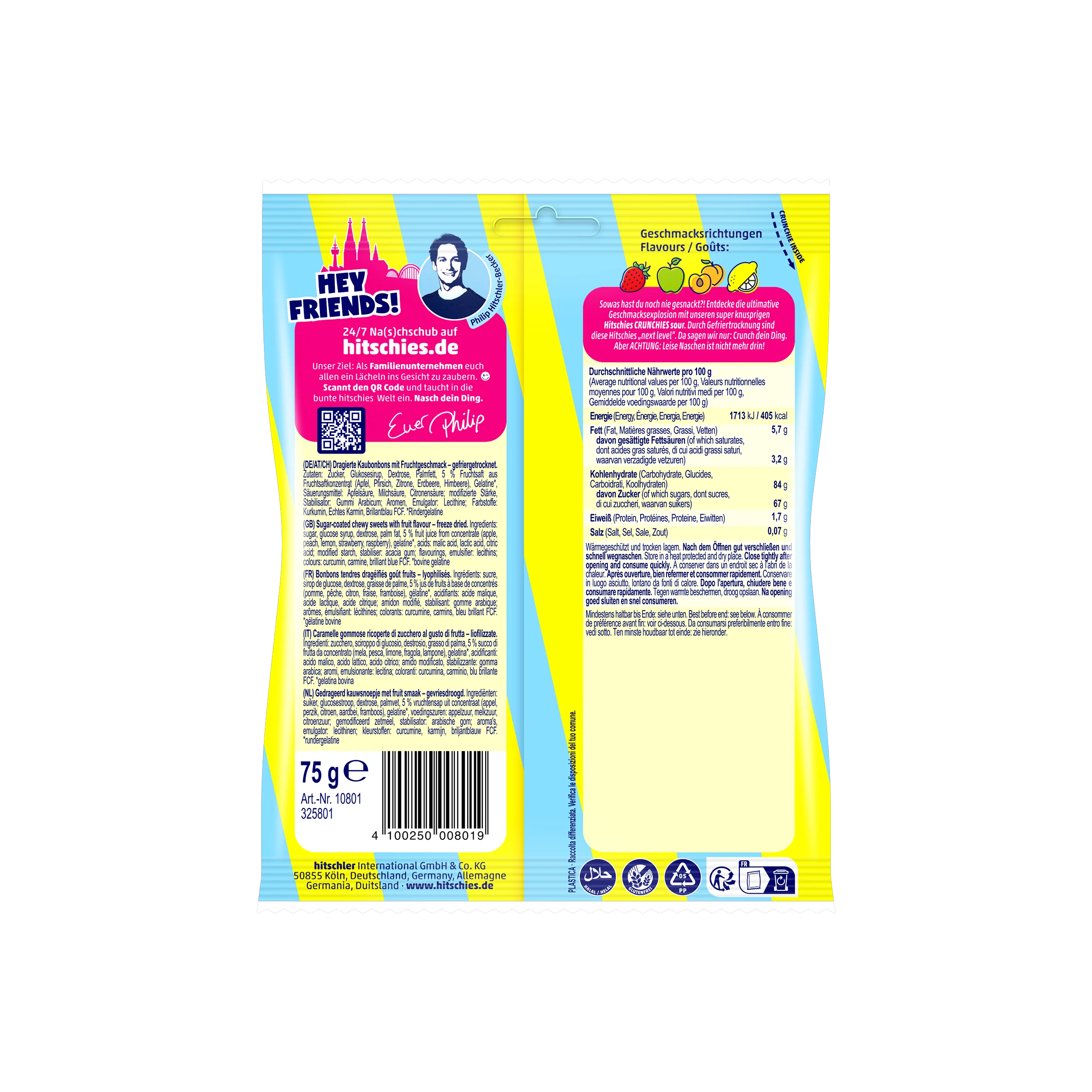 Hitschies - Kaubonbon Crunchies Sour Mix - 75 g 3