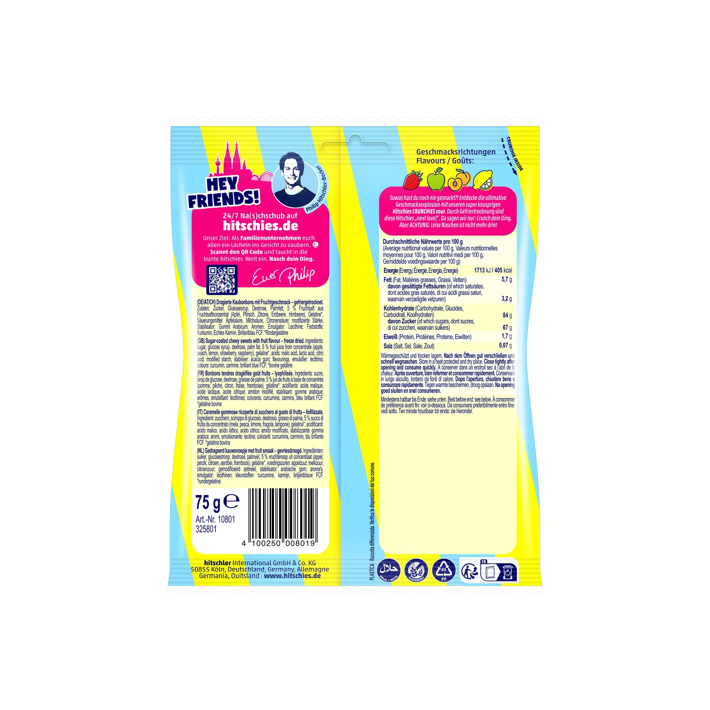 Hitschies - Kaubonbon Crunchies Sour Mix - 75 g 3