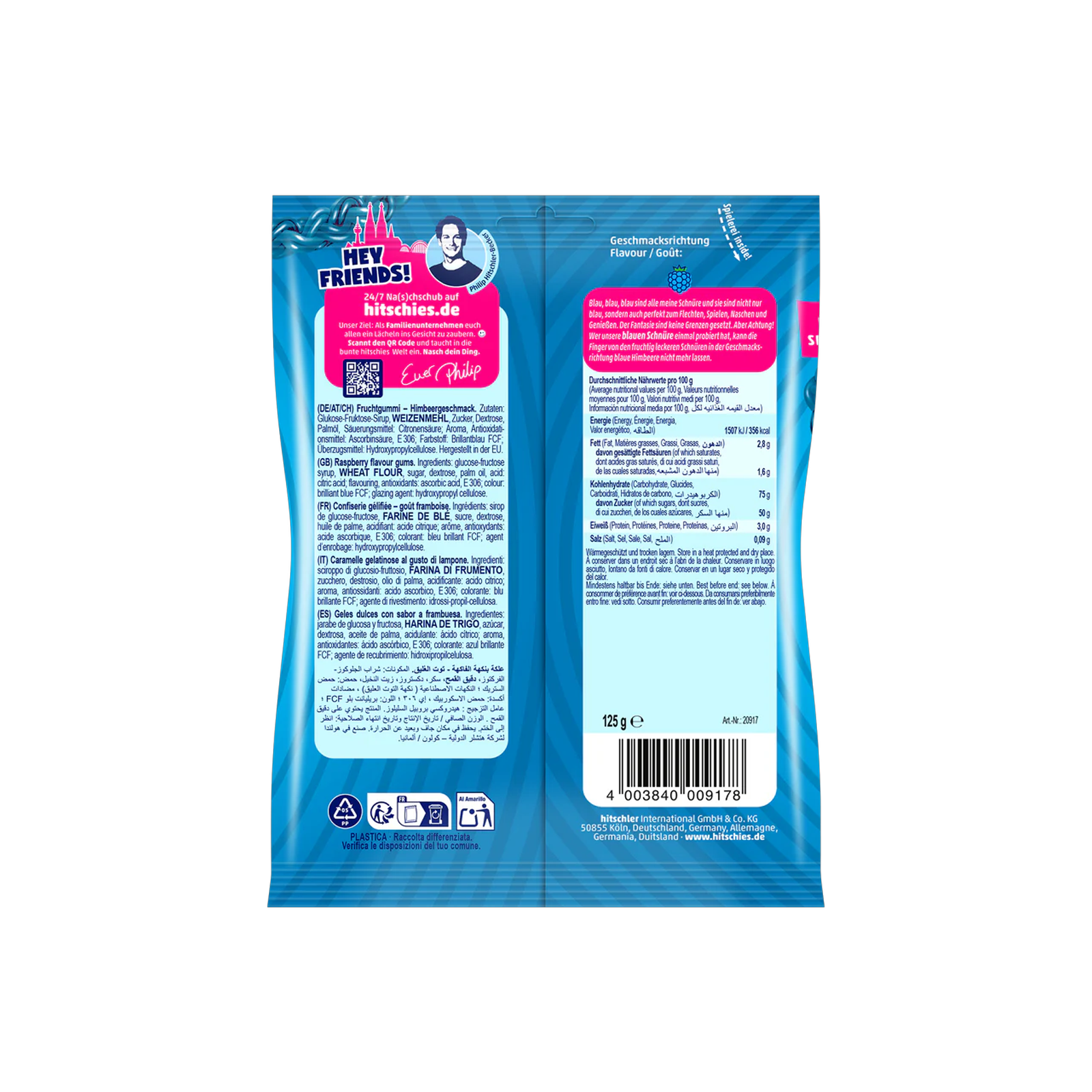Hitschies - Schnüre - Blau - Himbeere -125 g 3
