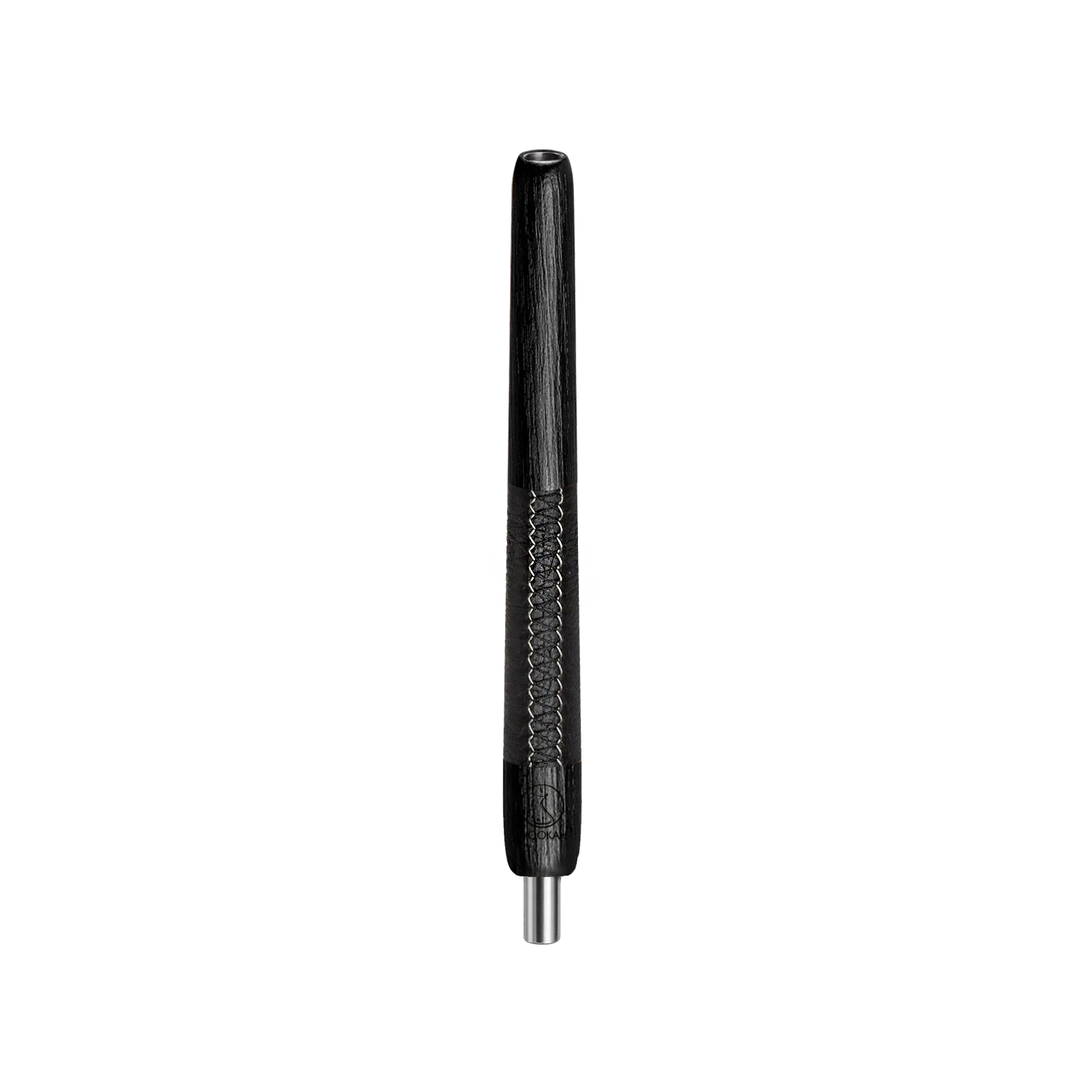 Wookah Holzmundst&uuml;ck Nox Schwarz Leder  1