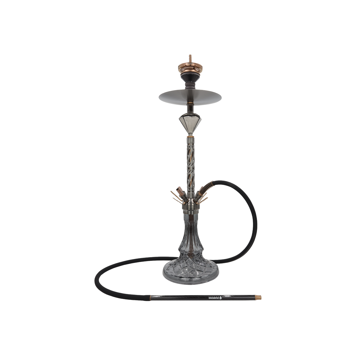 Diamond Hookah - Huracann 11.00 - Black-Rose Gold
