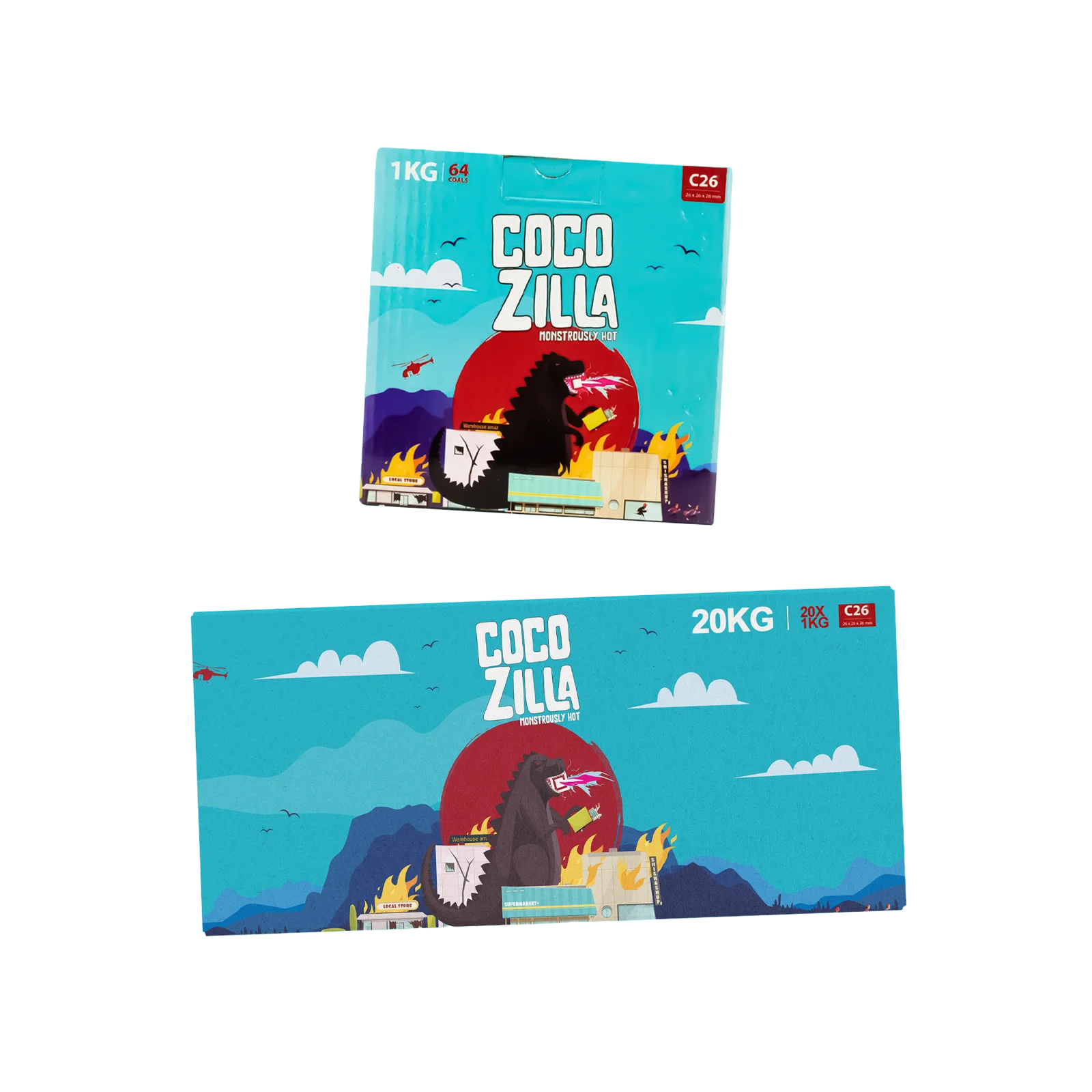 Cocozilla C26 Naturkohle | Shisha Kohle g&uuml;nstig 1