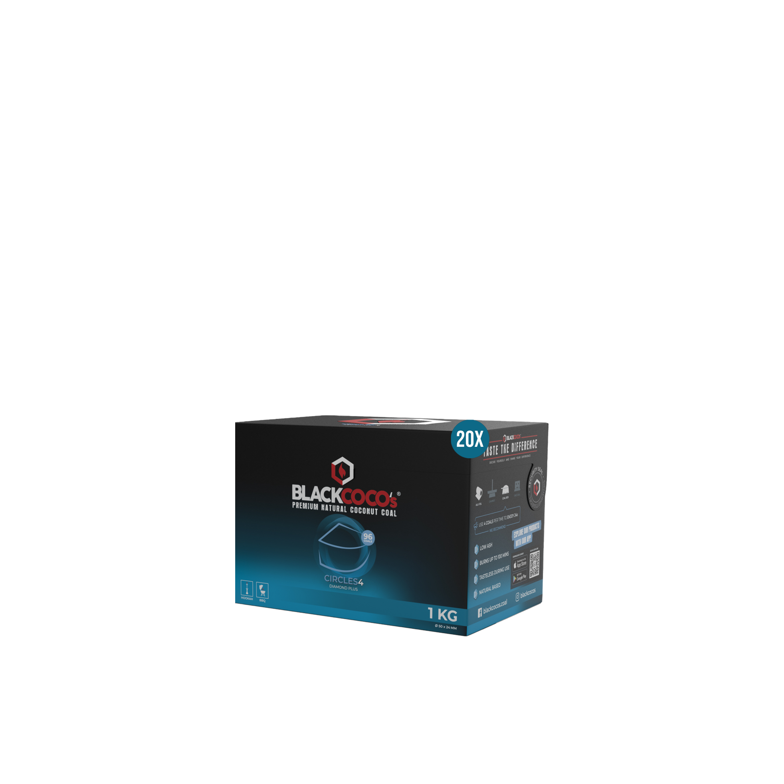 Blackcoco's Naturkohle Circles 4 20 kg | Premium Shisha-Kohle kaufen 2