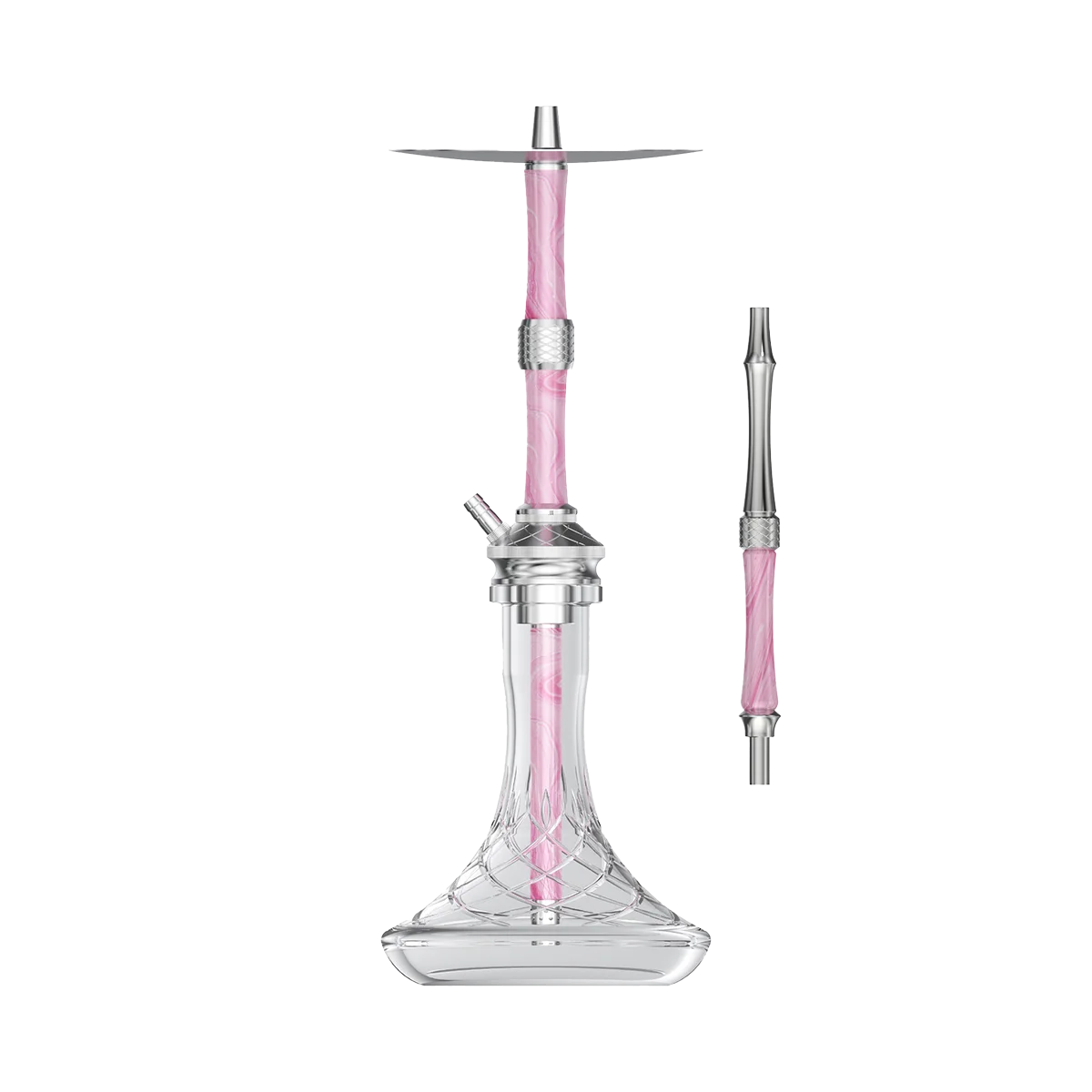 NZ Shisha - BUTTERFLY - silver/pink/white
