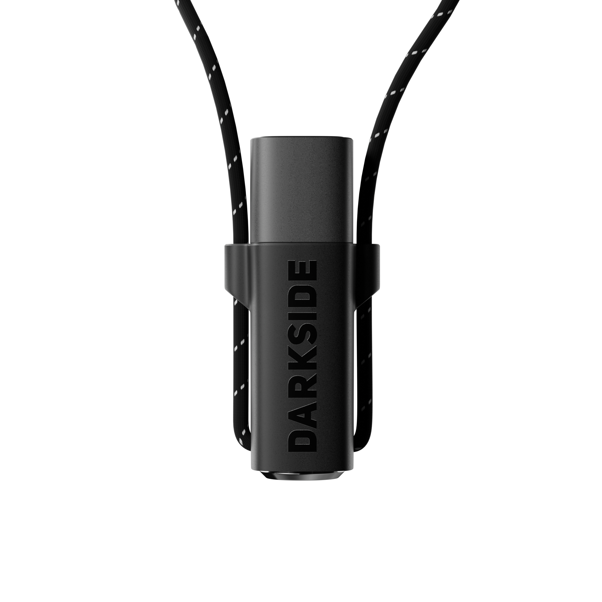 Darkside D-Stick Grau im Etui, schmale Seitenansicht mit Schlaufe