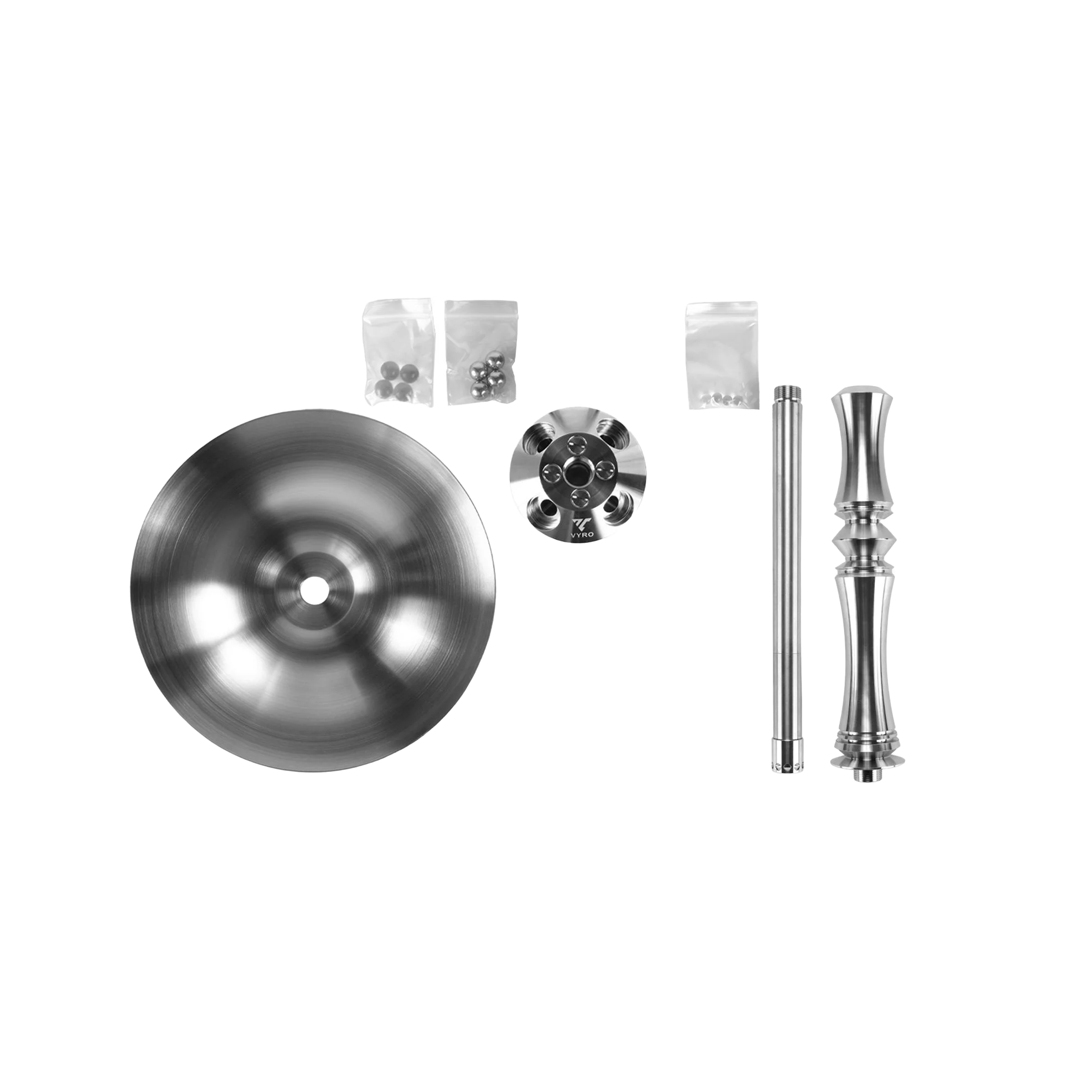Vyro - Evoke - Clear - 4-Hose Stainless Steel Shisha