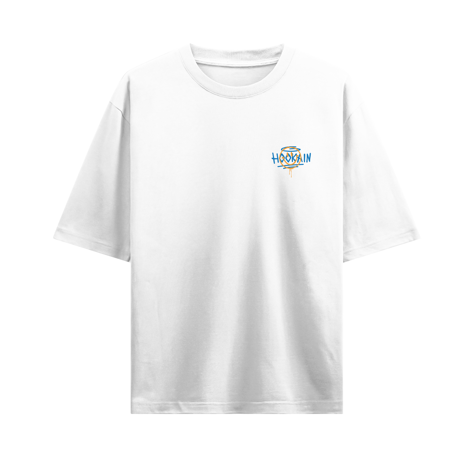  Smile High Logo T-Shirt  Medium Fit Weiß - Hookain 2