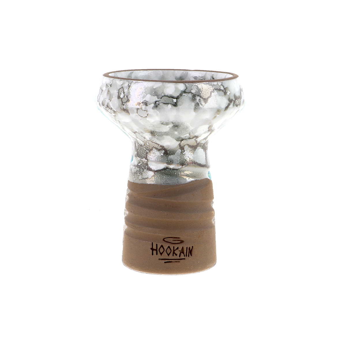 Drip Bowl V2 5 Hole Cracked Silver | Handgefertigte 1