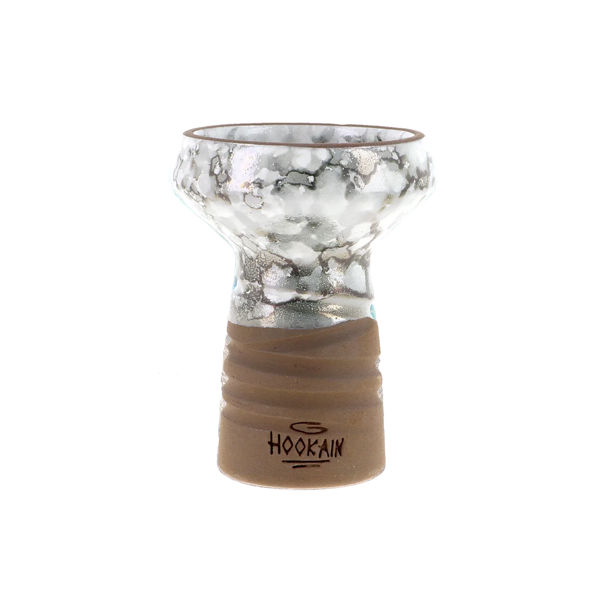 Drip Bowl V2 5 Hole Cracked Silver | Handgefertigte 1