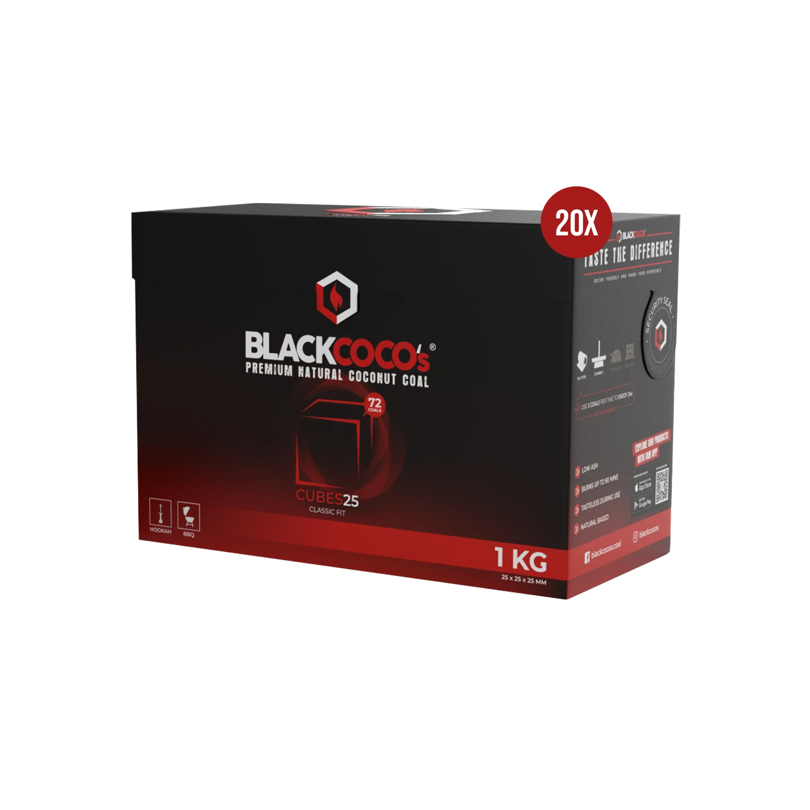 BLACKCOCO's Cubes 22 20 kg | Premium Naturkohle bestellen 2