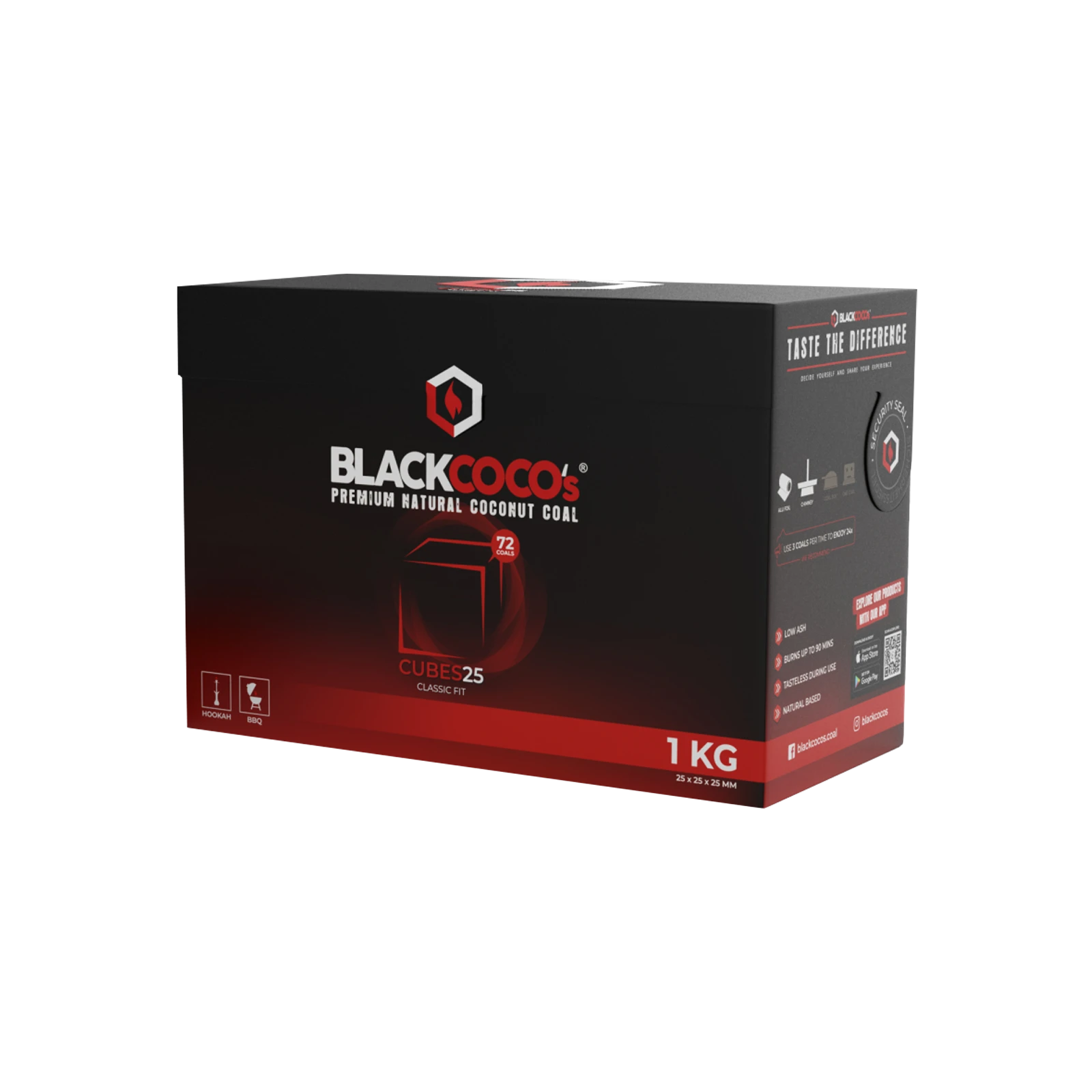 BLACKCOCO's Cubes 25 1 kg | Premium Naturkohle bestellen 2