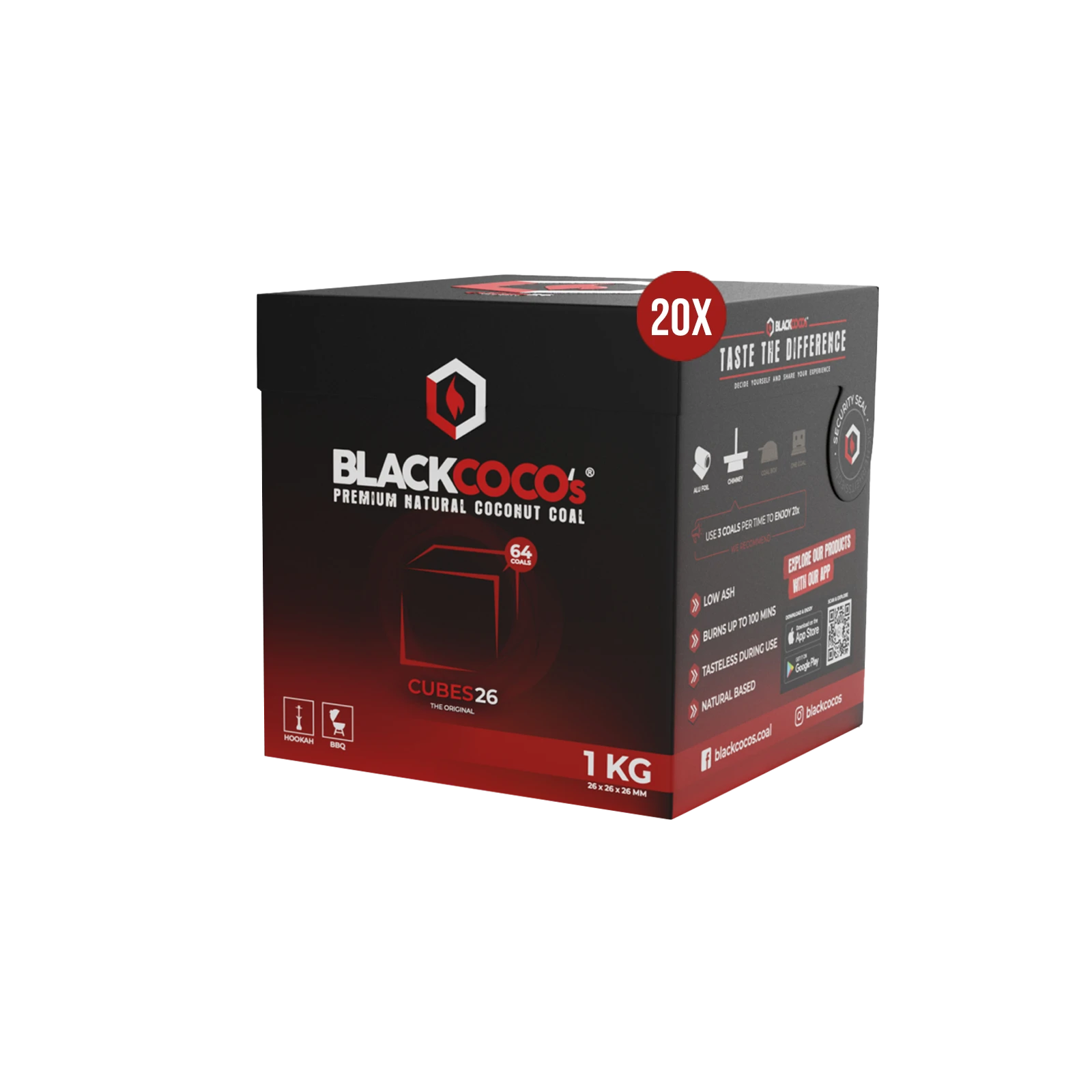 BLACKCOCO's Cubes 26 20 kg | Premium Naturkohle bestellen 2