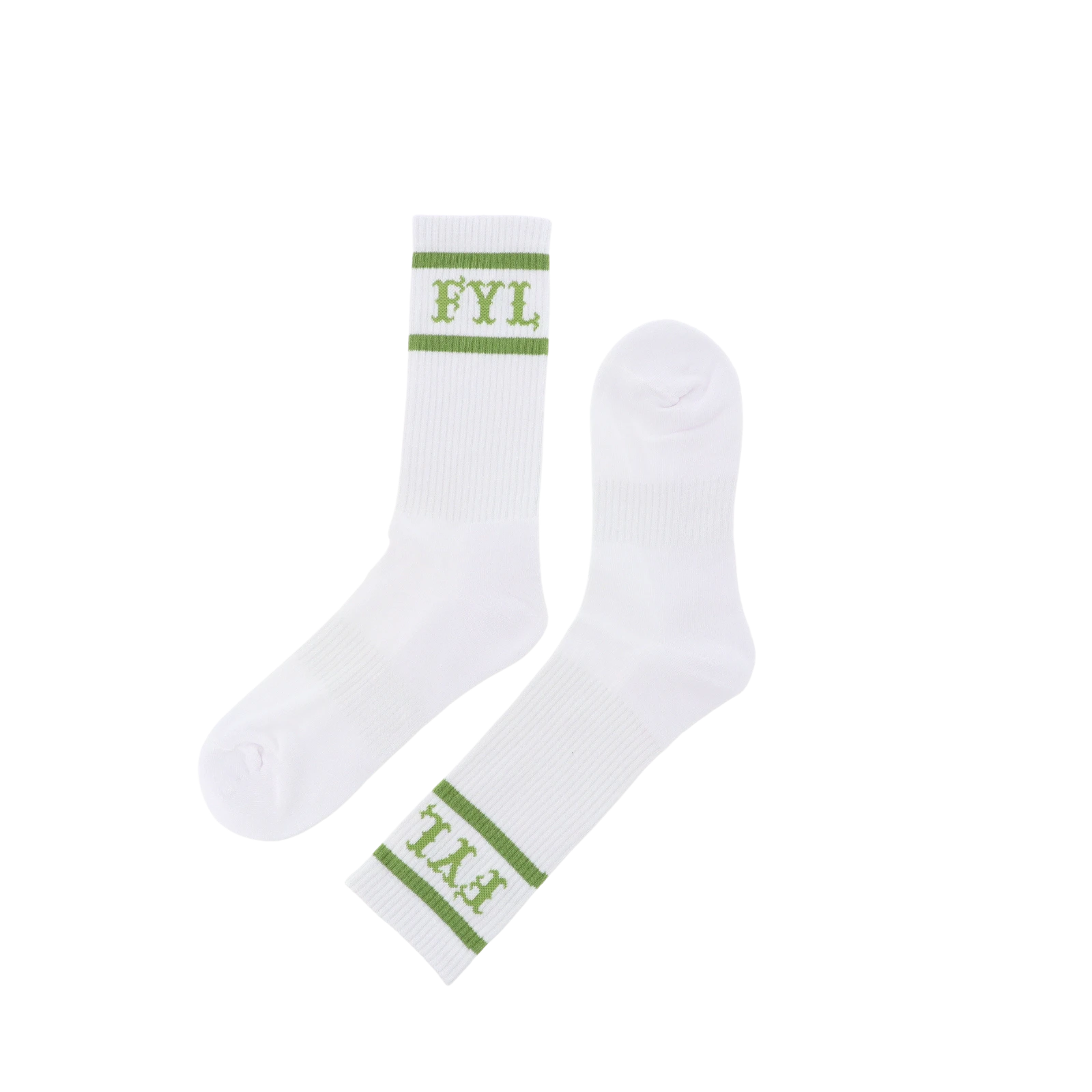 White Socks - FYL - Sage Green - M