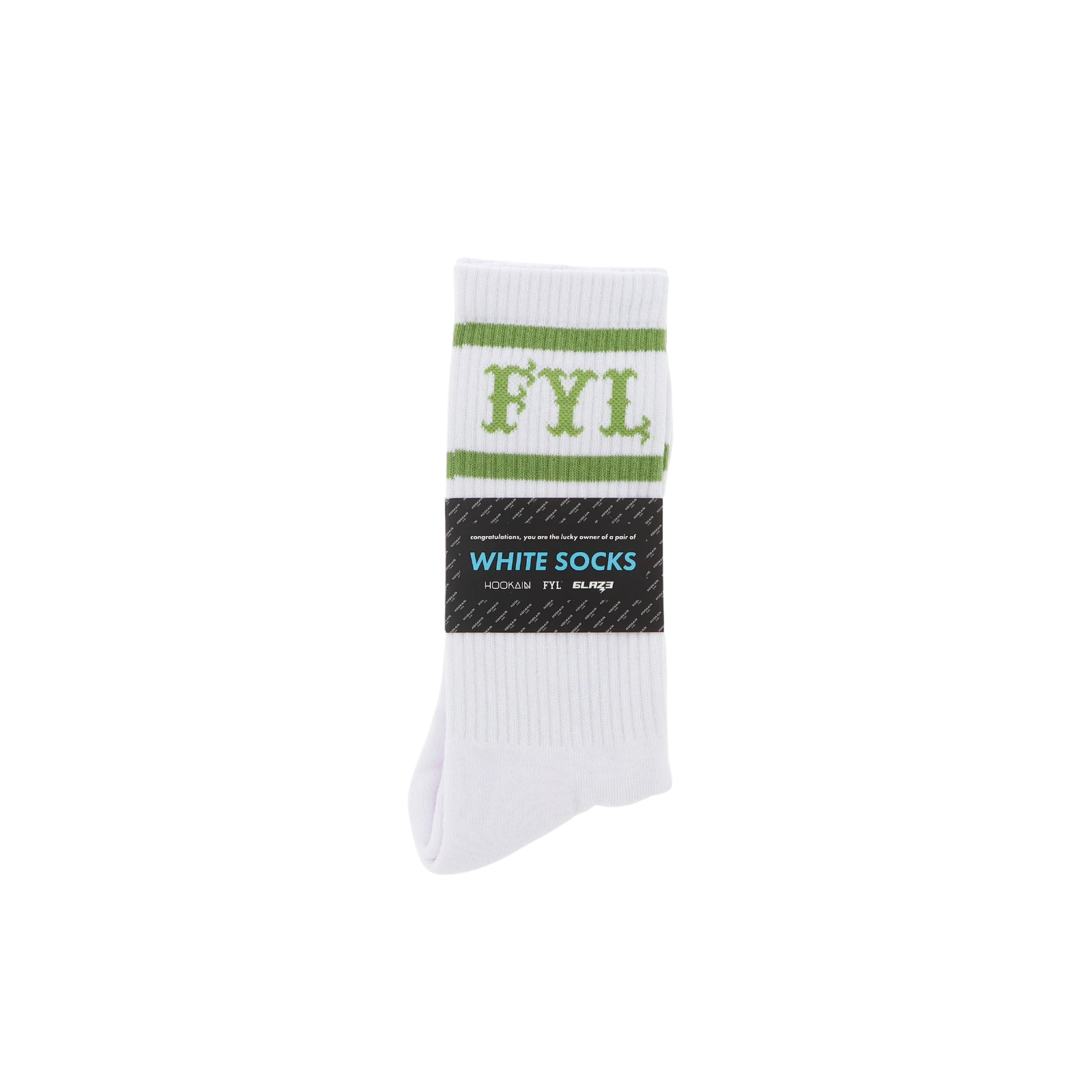 White Socks - FYL - Sage Green - M