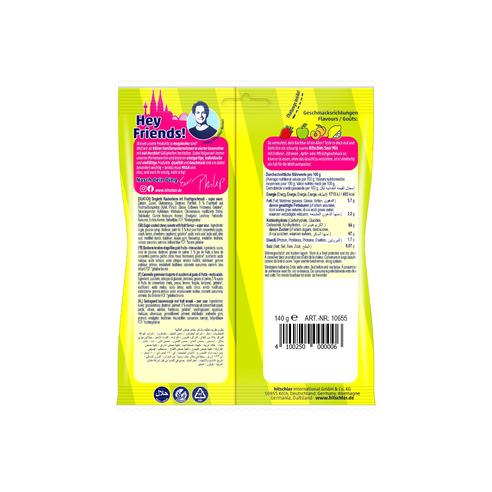 Hitschies Kaubonbon Sour Mix 140 g | Candys online 3