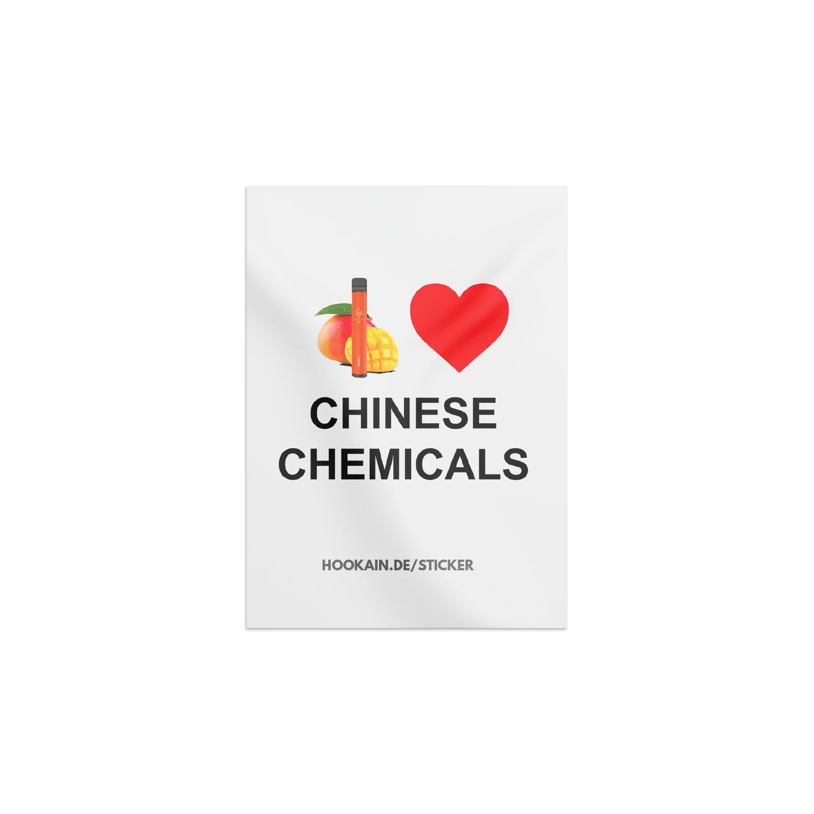 Hookain - Sticker - I Love Chinse Chemicals - 7.4 x 7.4 cm