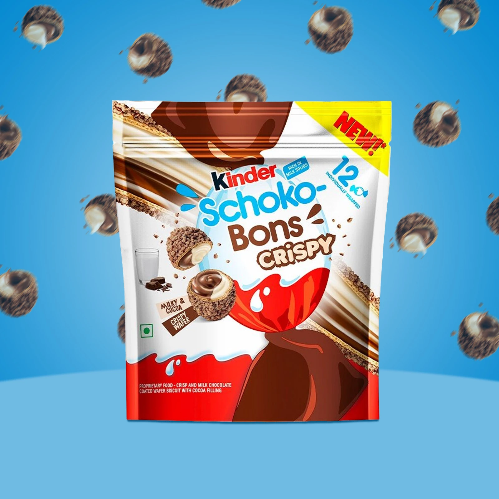 Kinder - Chocolate Bons Crispy - 67,2 g | Buy American Sweets