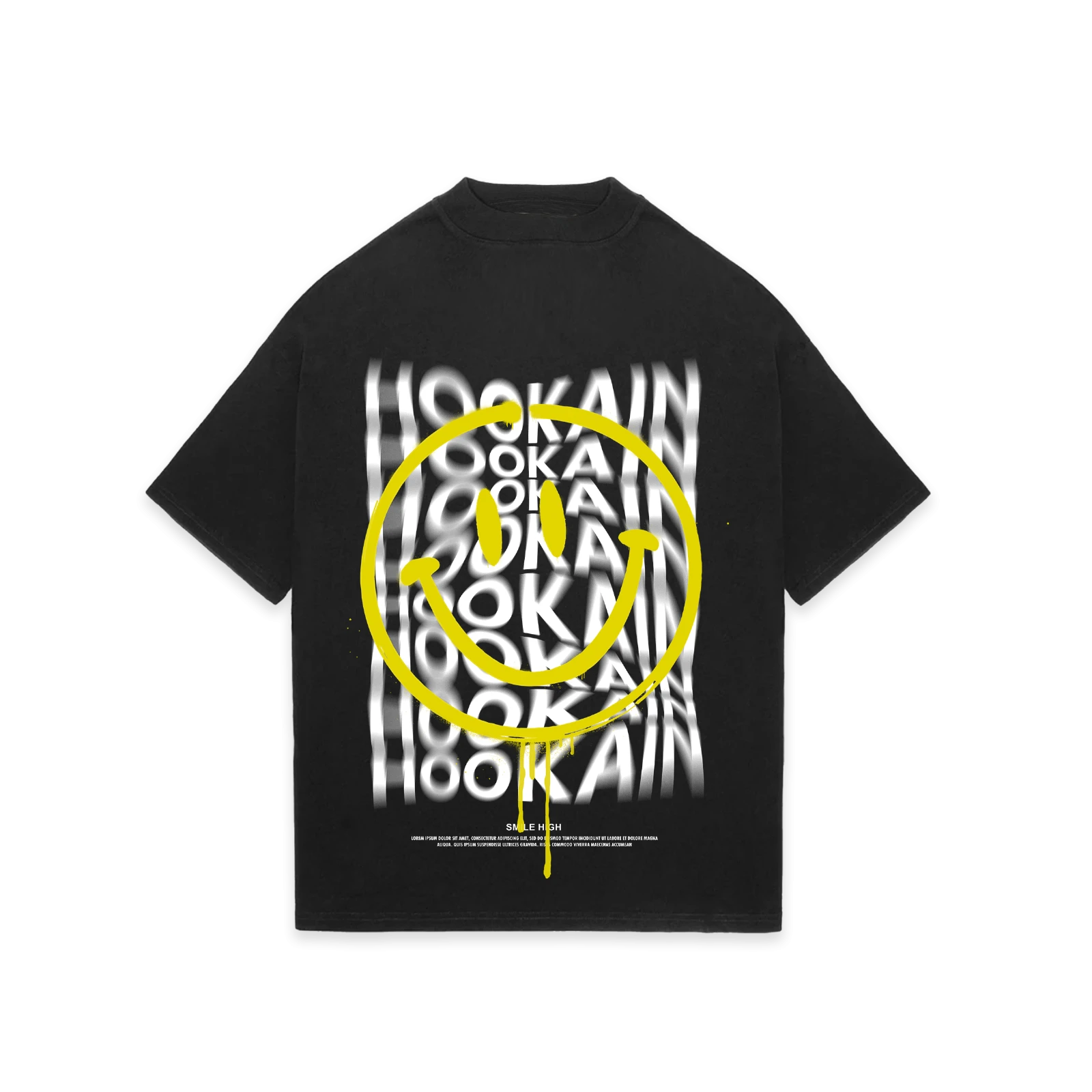 Logo T-Shirt - Medium Fit - Hookain Smile High - White M